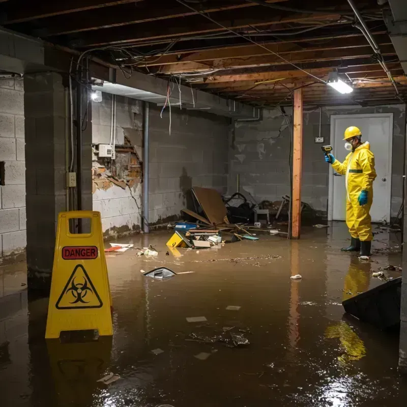 Flooded Basement Electrical Hazard in Nashville, WI Property